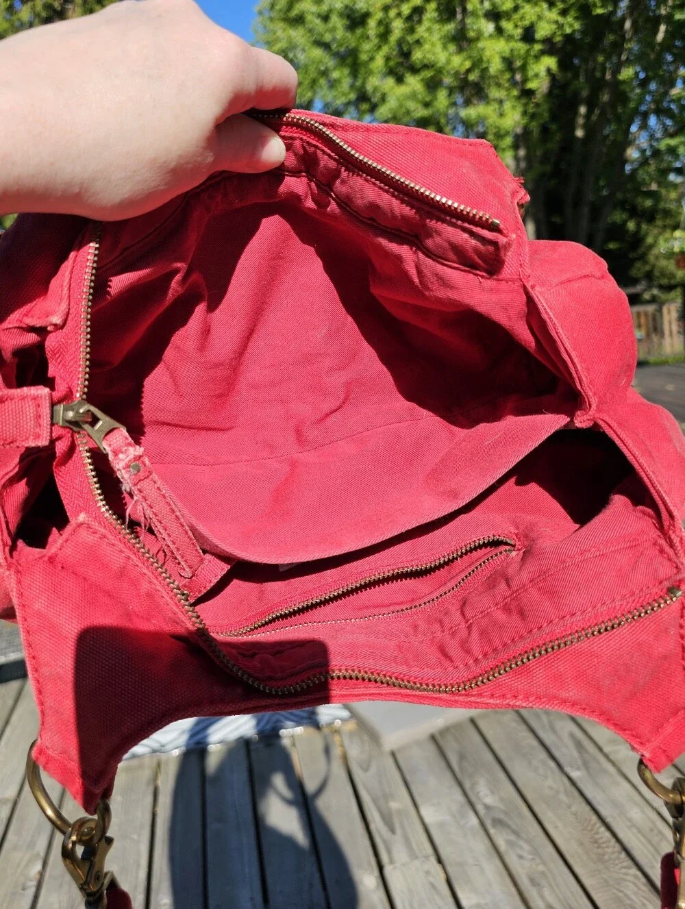 Vintage Diesel Red Denim Hobo Bag - 🔥 RARE & ARCHIVAL 🔥
